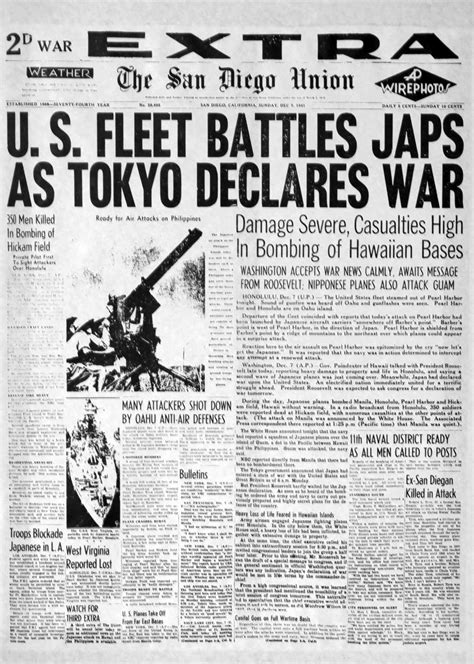 December 7 1941 Us Bases Attacked The San Diego Union Tribune