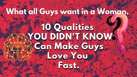 10 Qualities You Didn T Know That Can Make You More Attractive To A Guy Girl Youtube