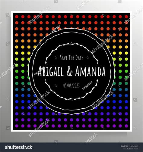 Invitation Design Gay Lesbian Wedding Vector Stock Vector Royalty Free 2198509803 Shutterstock