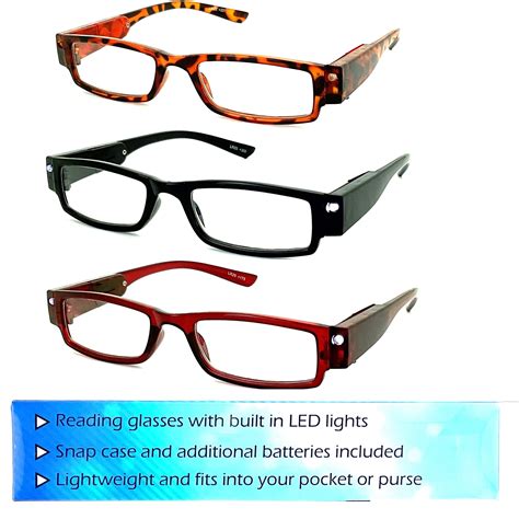 Lighted Reading Glasses With Lights On Them — Troy S Readers