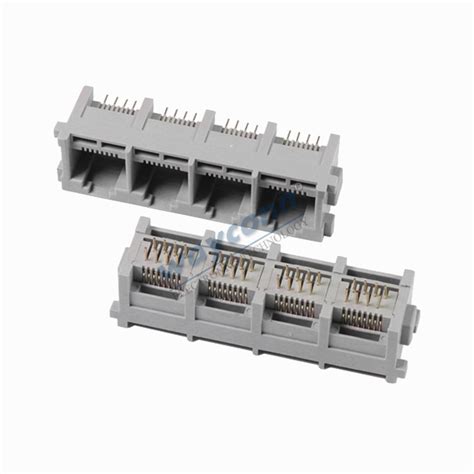 Vertical Rj45 1x4 Modular Jack Connector Wayconn Electronics