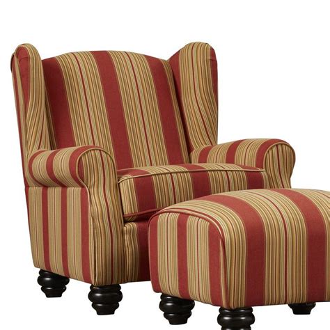 This set is perfect for relaxing with a good book or watching tv in a living room, family room or bedroom. Brougham Wingback Chair and Ottoman | Chair and ottoman ...