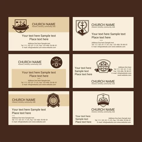 Set Christian Business Cards For The Church The Ministry The Club