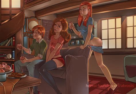 Rule 34 Abrosiis Clothed Clothed Sex Food Food In Mouth Ginny Weasley