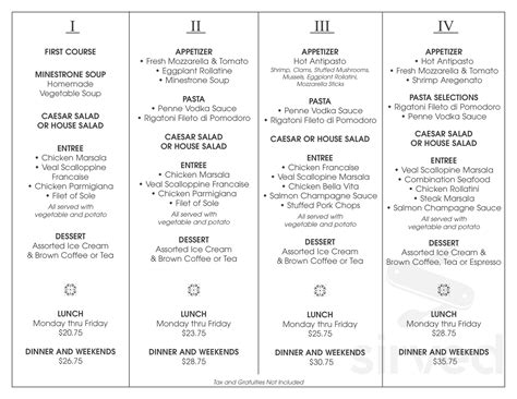Menu - Staten Island NY's Cafe Bella Vita Italian Restaurant | Sirved