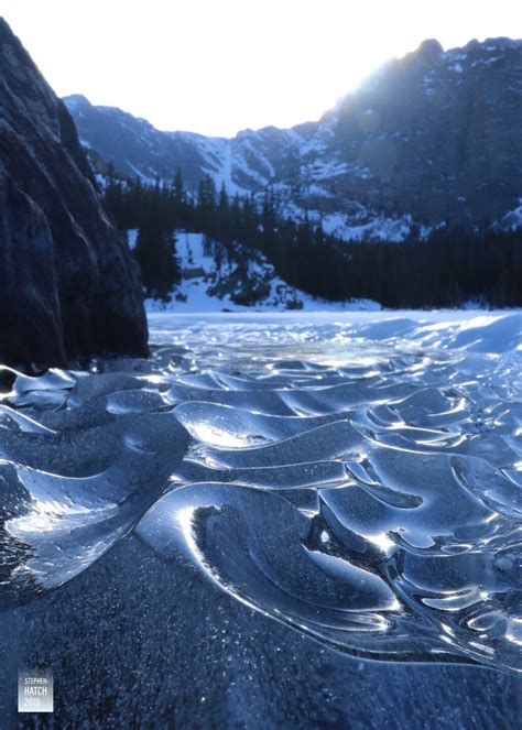 Ice Sculptures Like Waves Frozen In Time Form On Rmnp Lakes