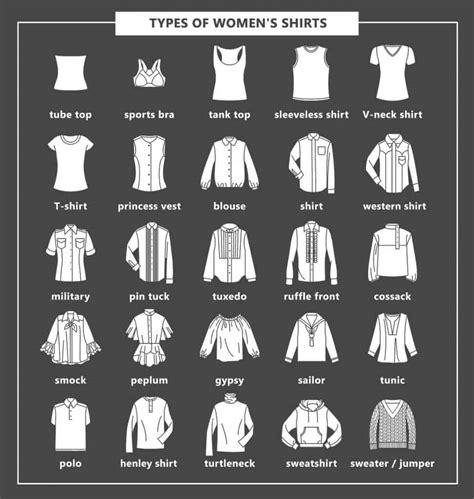 24 Types Of Womens Shirts