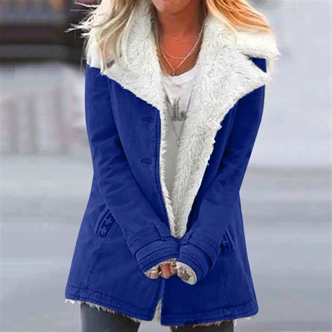 Long Winter Coats For Women Plus Size Loose Warm Fleece Casual Fashion