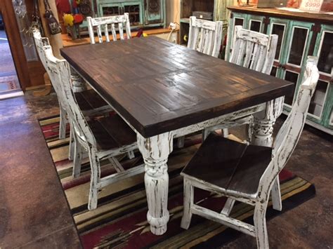 White Distressed Dining Room Set Ricks Home Store