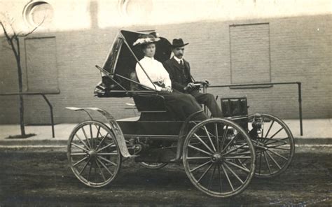 Early Motorized Carriage Aurora Indiana Antique Real Photo Postcard Ci