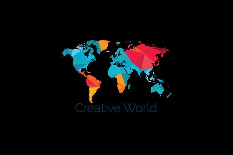 Creative World Map Vector Design 245465 Logos Design Bundles