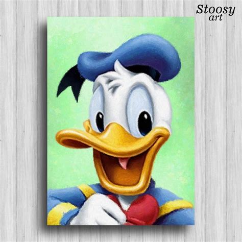 Donald Duck Print Disney Nursery Decor Donald Duck Painting Disney