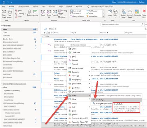 Clean Up Your Microsoft Outlook Inbox By Creating Rules