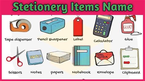 Stationery Items Name In Hindi And English For Kids सभी स्टेशनरी