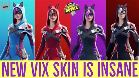 New Fortnite Vix Skin Can Change Style During A Match Youtube