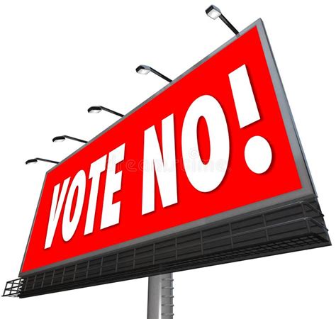 Ne Votez Aucun Signe Rouge De Panneau Daffichage Illustration Stock