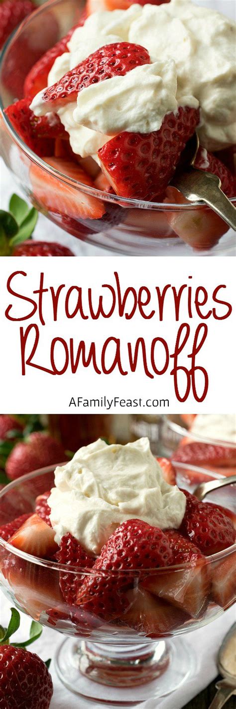 Strawberries Romanoff | Recipe | Strawberries romanoff, Dessert recipes ...