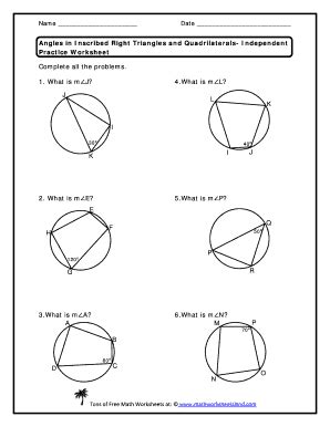 A quadrilateral can be inscribed in a circle if and only if the opposite angles are supplementary. Angles In Inscribed Right Triangles And Quadrilaterals ...