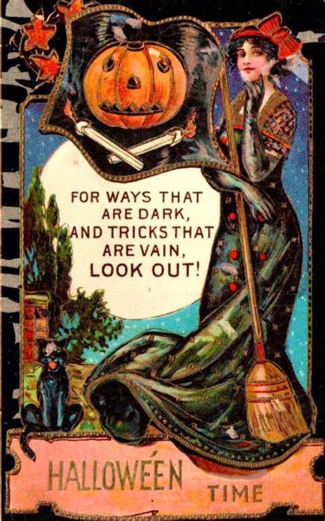 Antique Halloween Card Vintage Halloween Cards Halloween Prints