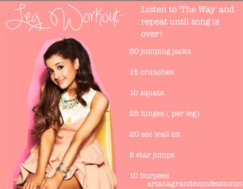 Ariana Grande Confessions Model Workout Routine Celebrity Workout