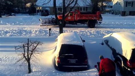 Maryland Blizzard Snowmageddon 2016 Starting To Dig And Plow The