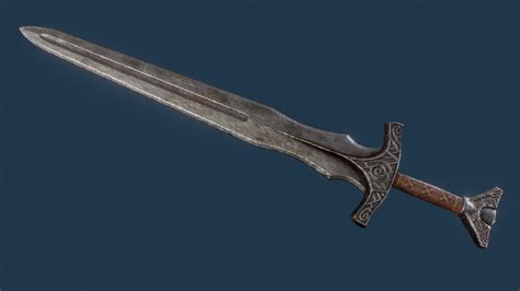 Skyrim Steel Sword Tesv Fanart Download Free 3d Model By Yogensia
