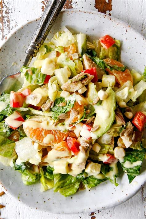 Into drool worthy meals in minutes! Salsa Verde Pepper Jack Chicken Salad with Mango Dressing ...
