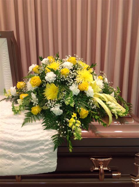 Making double sided casket arrangement with fresh flowers. YELLOW WHITE GREEN CARNATION SPRAY - Google Search ...