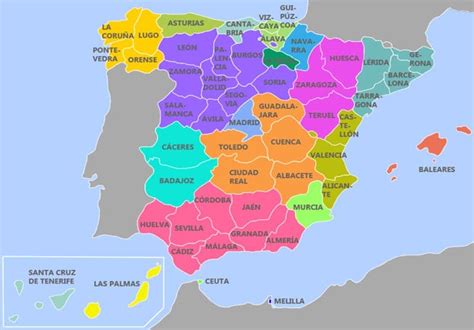 Vacaciones Miguel Ángel Emulsión Mapa Politico De España Hd A Lo Largo