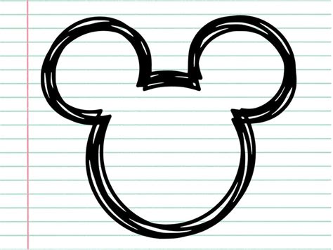 Inspired By Disney Svg Mickey Mouse Outline Svg Png Etsy