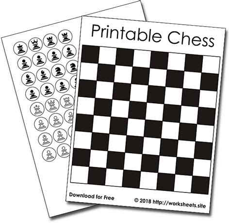 Free Printable Chess Board. Printable Chess pieces. Free printable boardgames for children ...