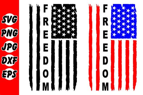 Freedom Distressed American Flag Svg Afbeelding Door Artbytroy Creative Fabrica