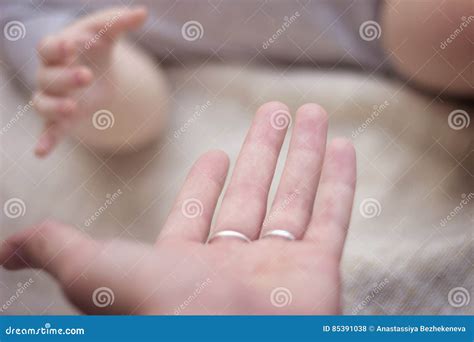 Children`s Hand Holding Adult Hands Stock Photo Image Of Nature