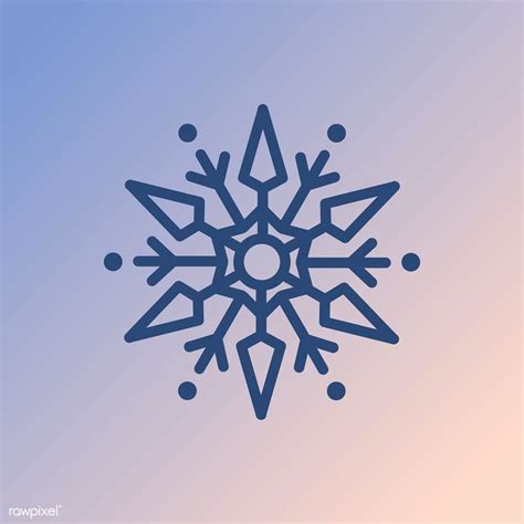 Single Snowflake Christmas Design Vector Free Image By