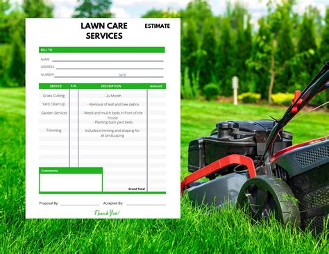 Lawn Care Invoice Templates