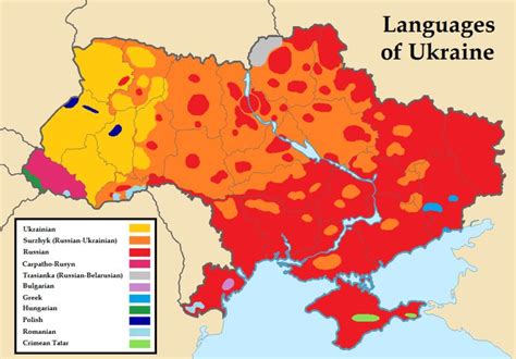 Linguistic Map Of Ukraine Utilizing 2009 Information From The Kiev