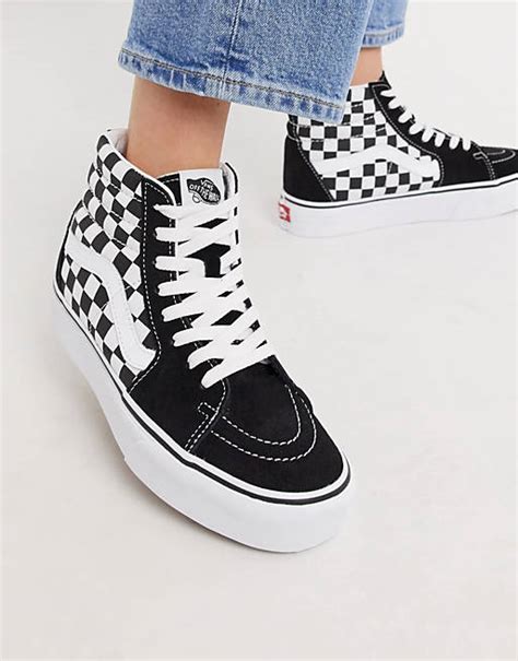 Vans Sk8 Hi Platform 20 Sneaker In Checkerboard Asos