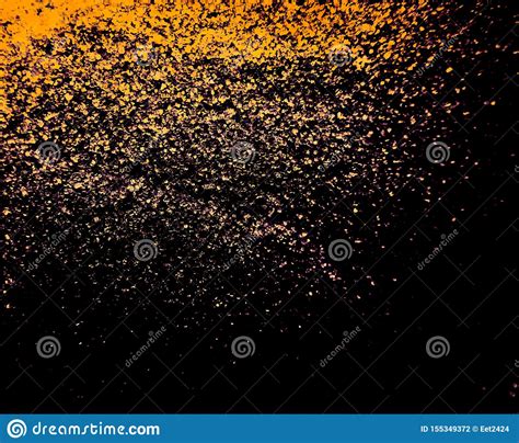 Beautiful Gold Glitter Texture On The Black Background And Golden