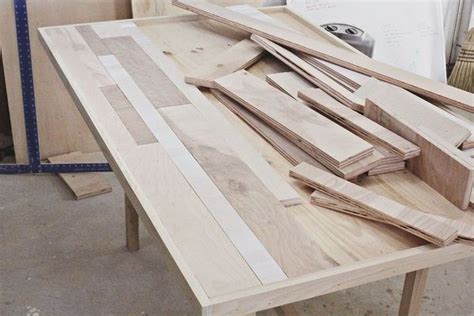 Any thickness of plywood that is at least an inch thick will do, but make sure the material you. Make It: DIY Scrap Wood Dining Table | Man Made DIY | Crafts for Men | Keywords: dining, table ...