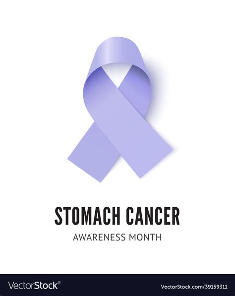 Stomach Cancer Awareness Ribbon Royalty Free Vector Image