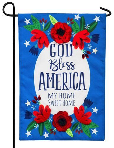 Linen God Bless America Decorative Garden Flag I Americas Flags