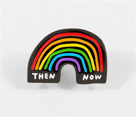 Then And Now Enamel Pin