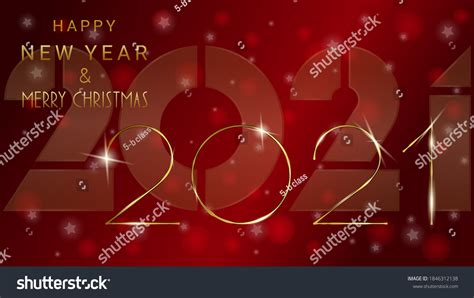 Happy New Year 2021 Bannergolden Vector Stock Vector Royalty Free