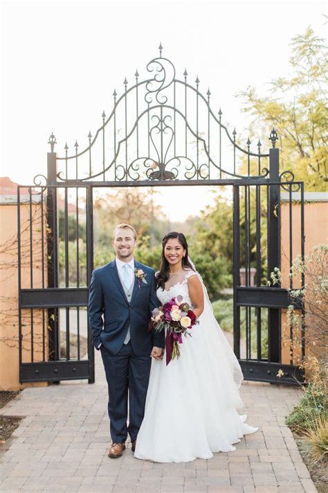 Bride And Groom Fall Garden Wedding The Gardens At Los Robles Greens