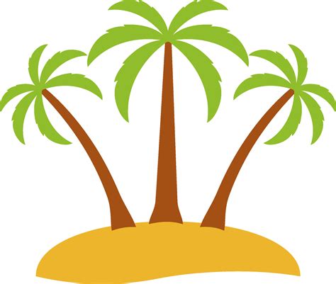 Palm Tree Desert Island Logo Tourism Cartoon Palm Island 27712122