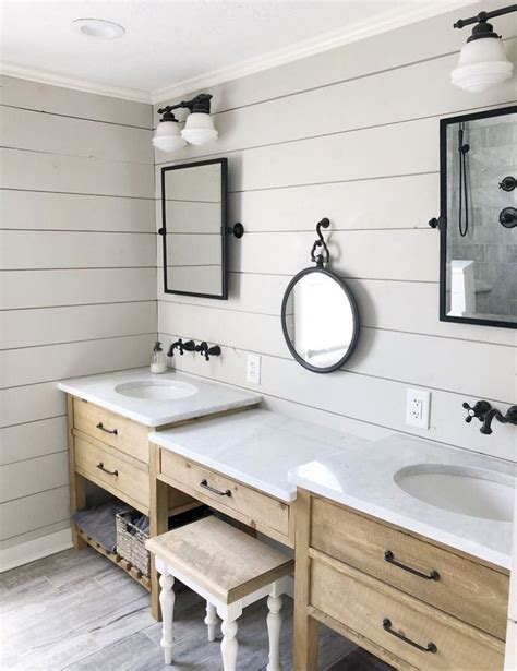 Top Modern Farmhouse Style Decor Ideas To Get You Started Shiplap Bathroom Wall Bathroom