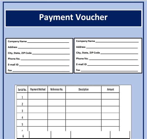 Payment Voucher Format For B5 Paper Voucher Template