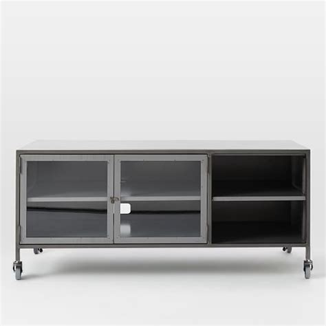 Metal Industrial Media Console Small West Elm