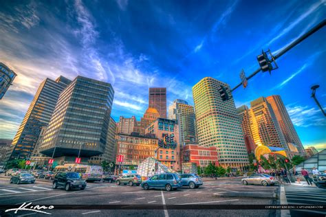 Downtown Boston Traffic At Street Hdr Photography By Captain Kimo