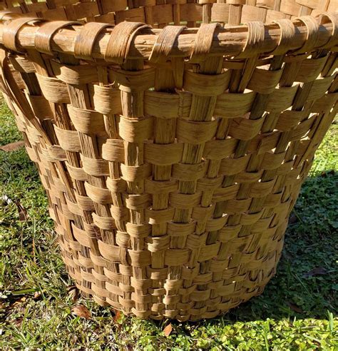 Antique Cotton Basket Split Wood Huge Mercantile Basket Etsy